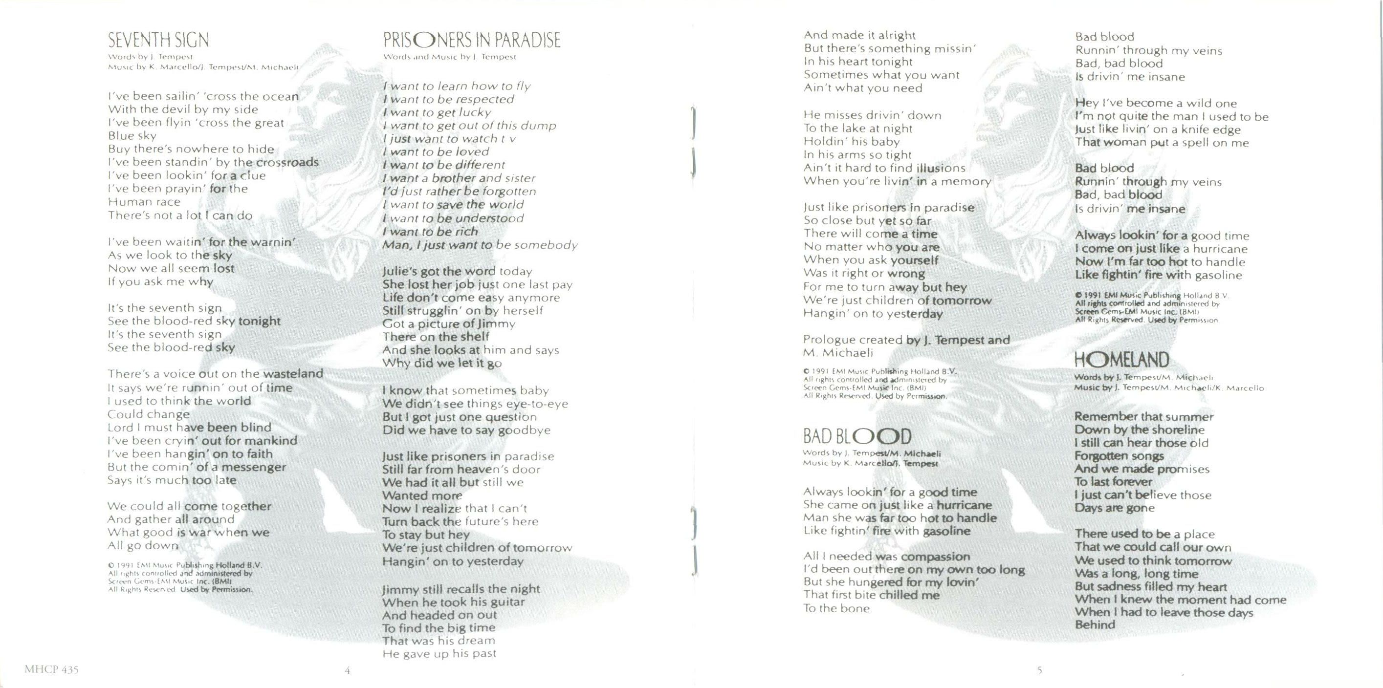 Europe  Prisoners In Paradise : Booklet 4 JPN